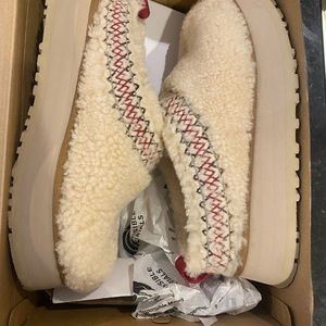 Tazz UGG Braid Fur Clog Platform Slippers